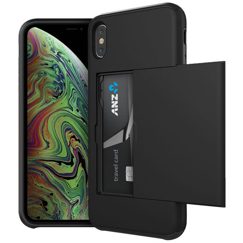 Tough Armour Slide Case & Card Holder for Apple iPhone Xs Max - Black
